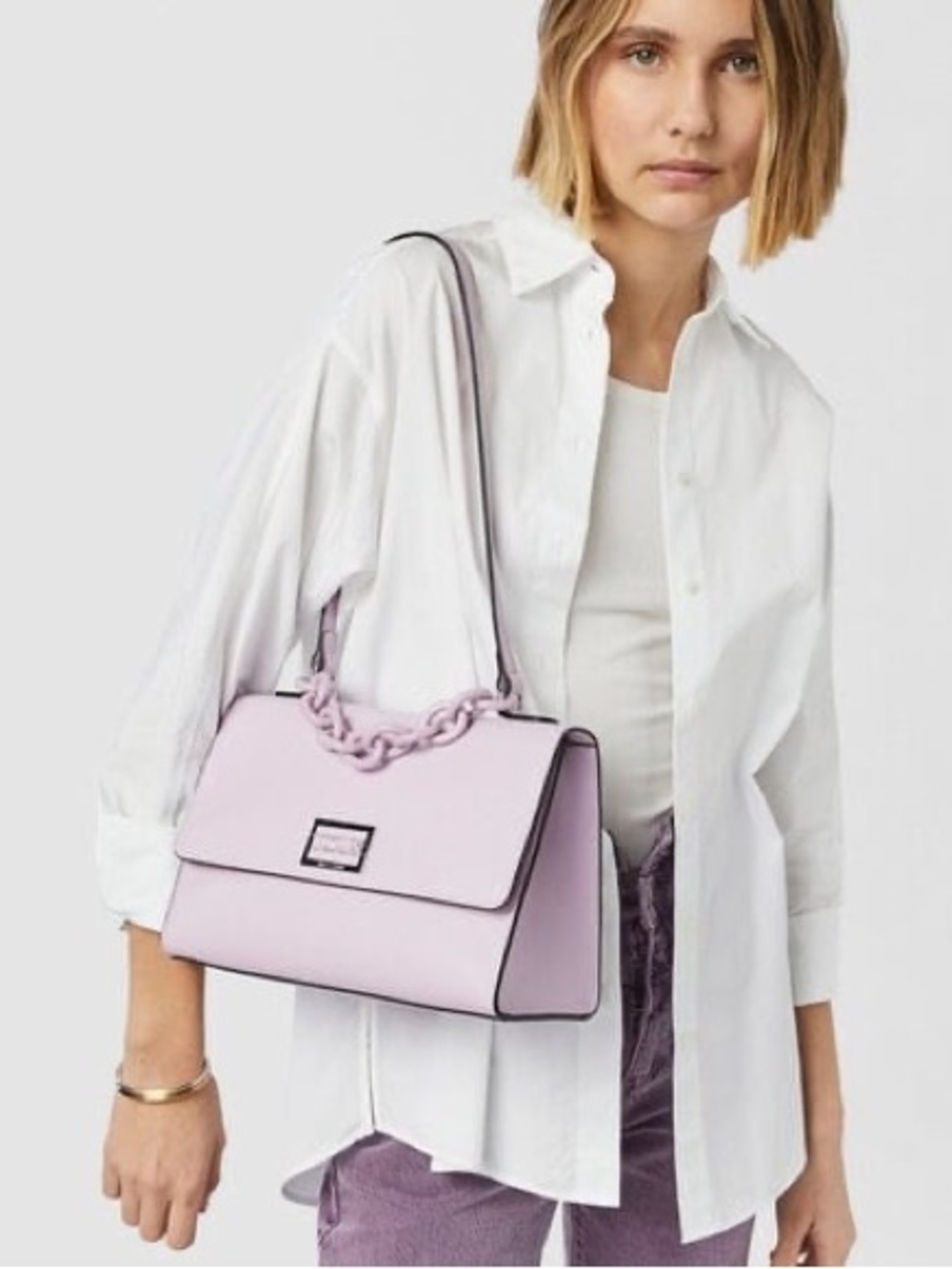 Rare Tous Lavender Top-Handle Shoulder Bag - Elegant Lilac Women’s original